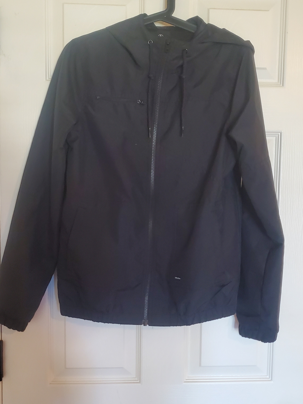 Volcom Kid's Black Hooded Zip-Up Windbreaker Jacket